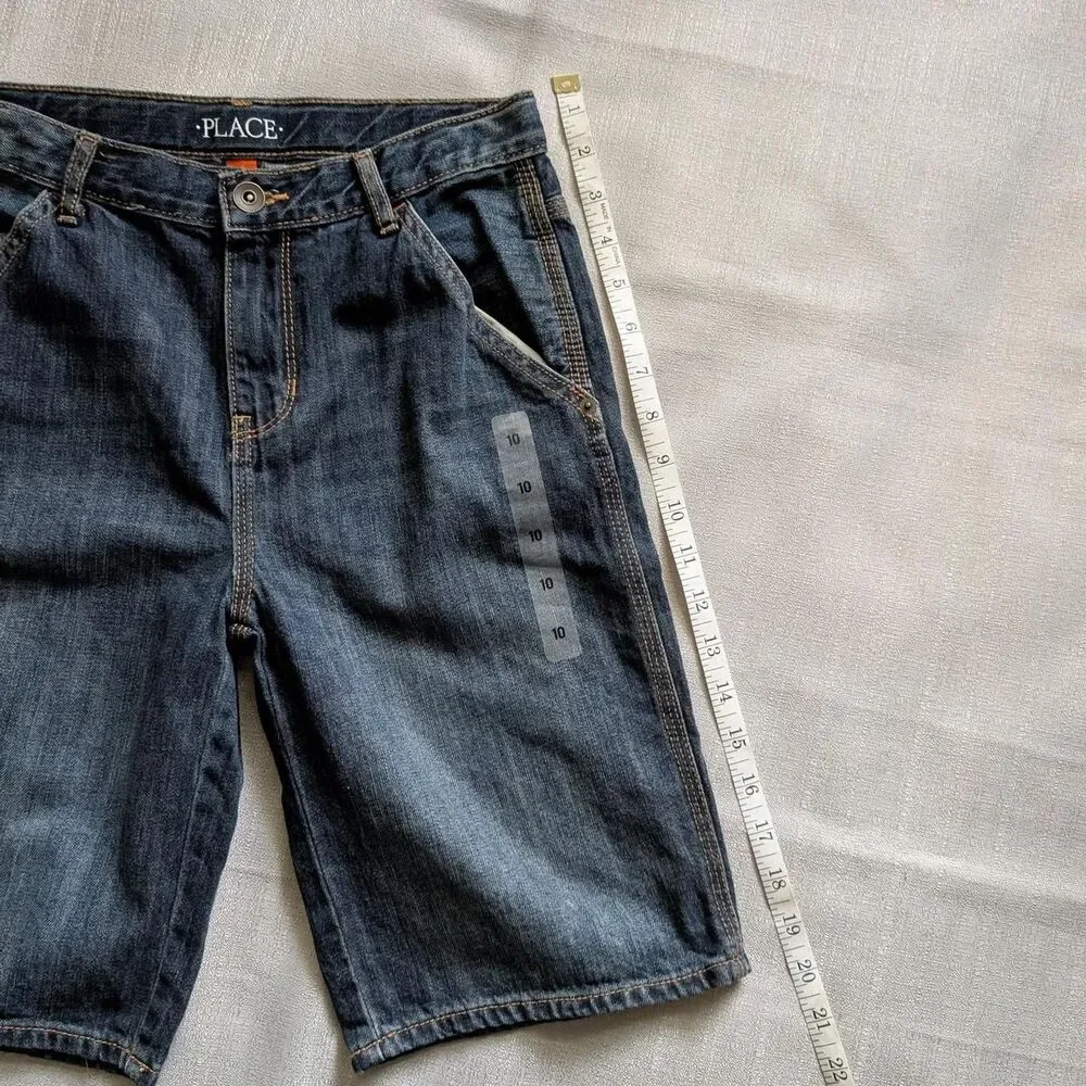 The Children's Place Blue Denim Shorts Boys size 10 NEW!